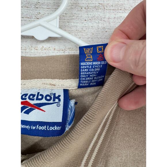 Vintage 1995 Reebok NFL Super Bowl 30 Polo Shirts Mens XL Beige Tan Embroidered - Picture 8 of 10